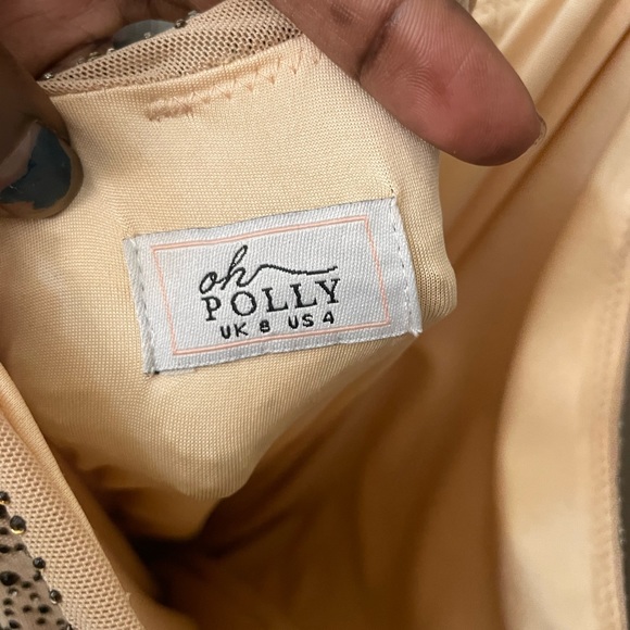 Oh Polly gold embellished dress. - Picture 4 of 4